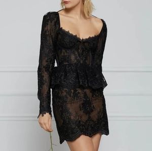 V. Chapman Petunia black lace dress sexy insta 8